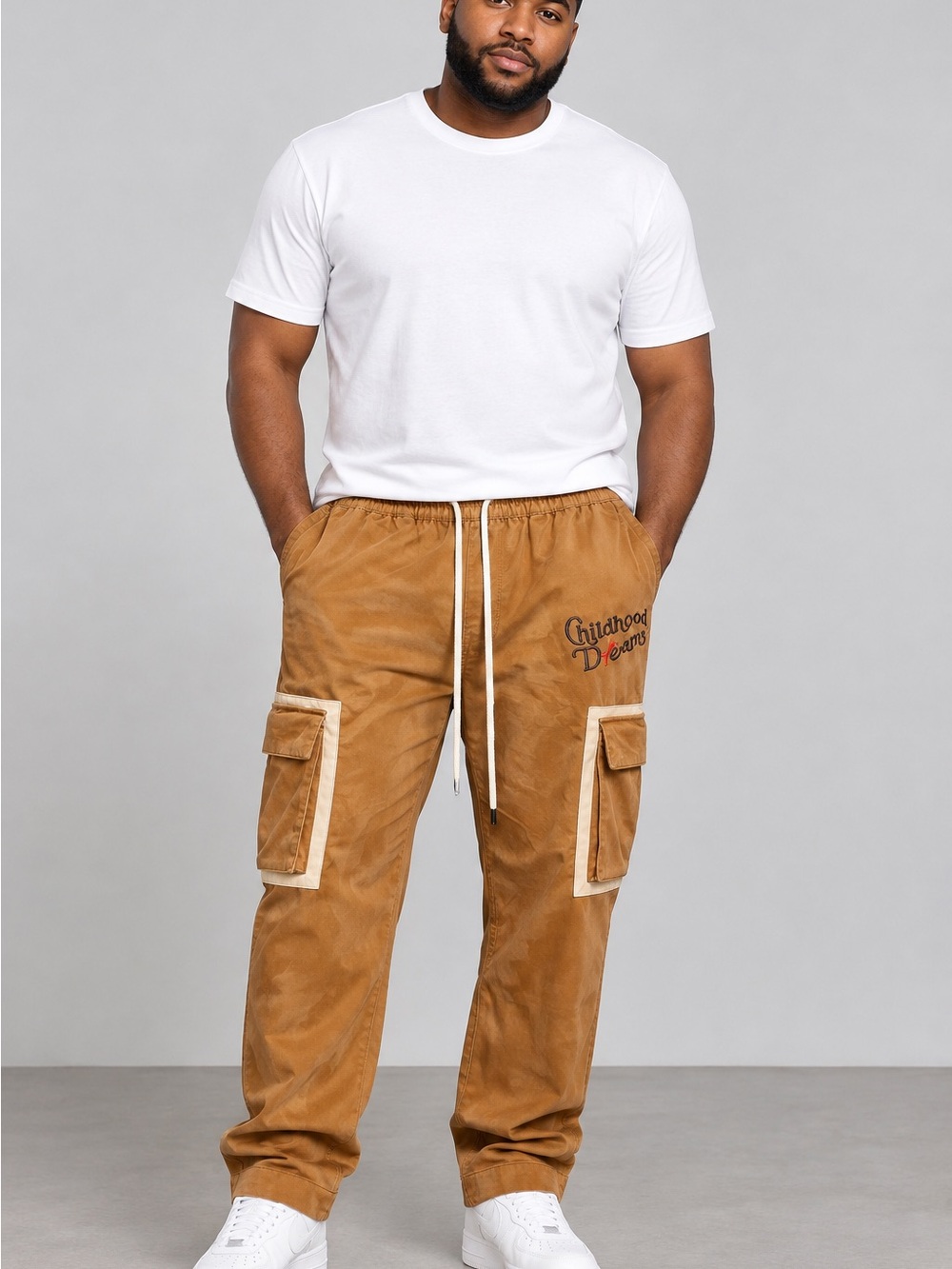 Puma Childhood Dreams, Kyle Kuzman, desert tan Cargo Pants men’s size M.